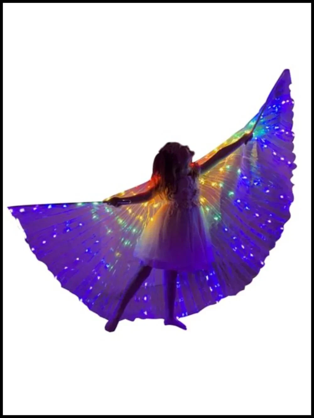 LED Butterfly Wings Light Up Fairy Costume Accessory for Halloween Cosplay Party